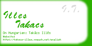 illes takacs business card