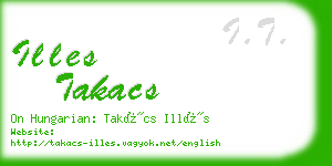 illes takacs business card